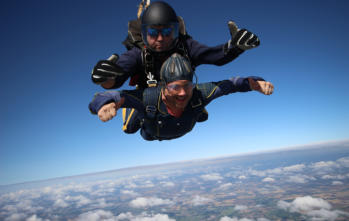 This is a picture of skydiving near Buffer Preserve RV Park at Fellsmere, FL.