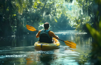 This is a picture of canoeing & kayaking near Buffer Preserve RV Park at Fellsmere, FL.