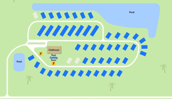 This is a map of of Buffer Preserve RV Park at Fellsmere, FL